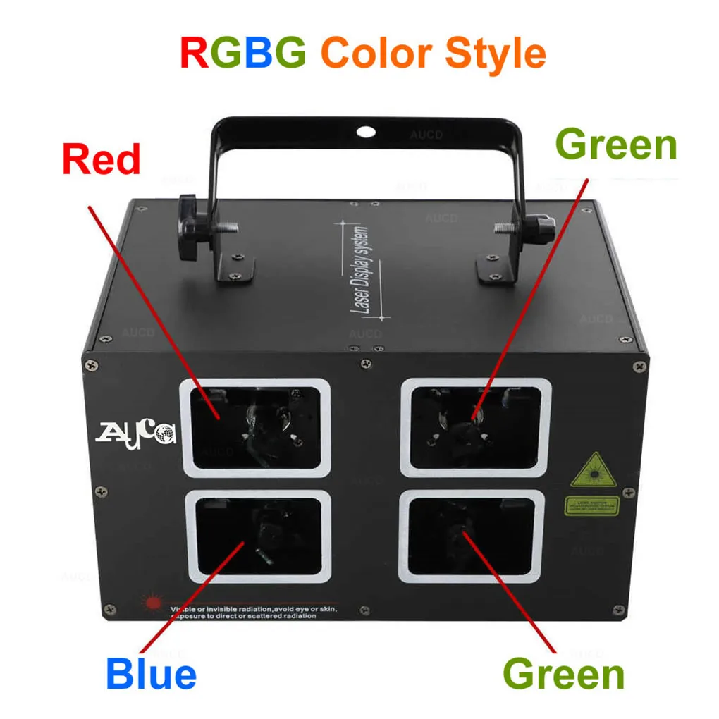 AUCD 4 линзы DMX 500 МВт RGB цветное сканирование луча проектор лазерные огни Рождественский диско светодиодный DJ вечерние движущиеся лучи шоу сценическое освещение DJ4L