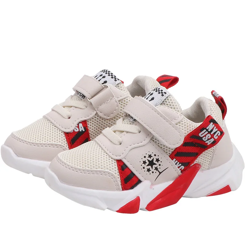 New 2020 Boy Shoes Toddler Girl Sneakers Fashion Casual Sports Shoes Mesh Breathable Children Flats Baby Off White Brand Shoes