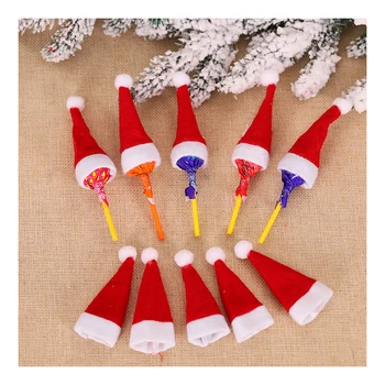 

Mini Christmas Hat/Christmas Lollipop Cap/Christmas Nonwoven Cap/Christmas Home Decorations/Christmas Wine Bottle Set