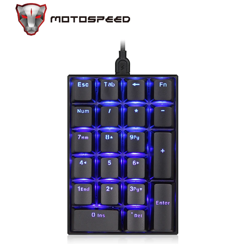 MOTOSPEED K23 механический цифровая Проводная клавиатура 21 Ключи мини Numpad