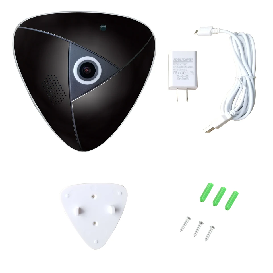 OUERTECH Full view wifi 360 градусов двухсторонняя аудио панорамная мини 3MP рыбий глаз Беспроводная Смарт IP vr камера Поддержка 64g