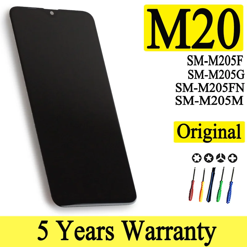 Новинка 100% оригинальный ЖК-дисплей M205F M205FN для Samsung Galaxy M20 дисплей с сенсорным