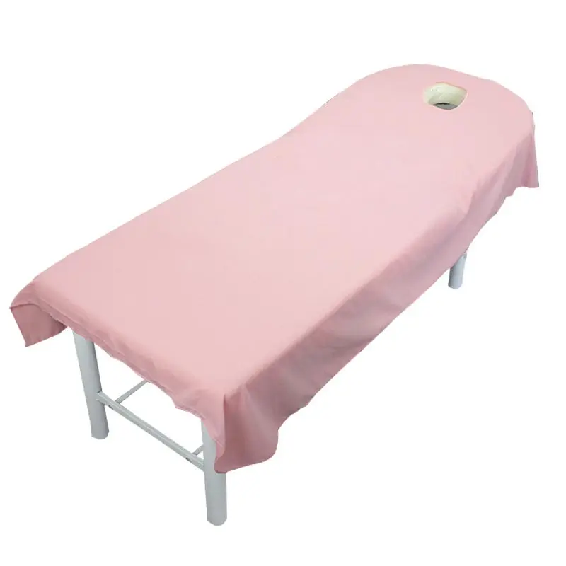 Brushed pink 1 шт. профессиональные косметические салонные простыни Лидер продаж высокое качество с отверстием Популярные покрывала спа массаж лечение кровать - Цвет: Brushed pink