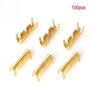 

100pcs U-shaped copper terminal 0.5-1.5mm Splice line pressing button quick connect terminal Wire Docking connector Accessories
