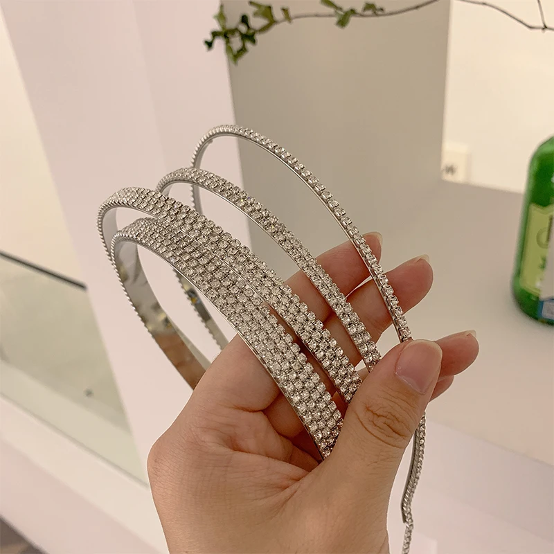 Rhinestone Hairbands for Women Tassel Bow Bands Wedding Hair Band Accessories