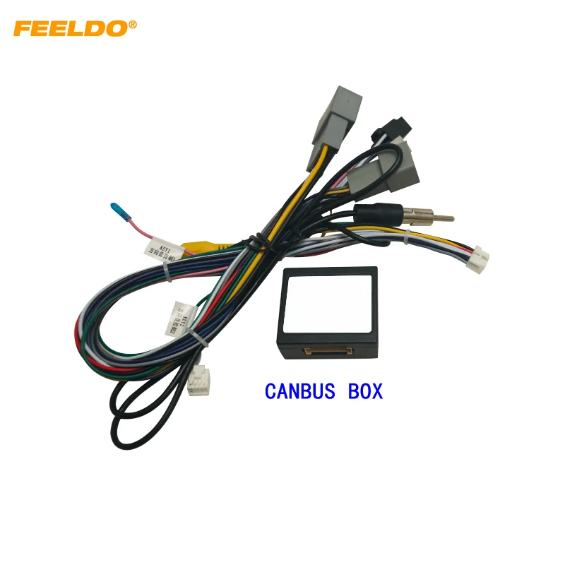 

FEELDO Car Audio Wiring Harness with Canbus Box For Honda Accord Civic Aftermarket 16pin CD/DVD Stereo Installation Wire Adapter