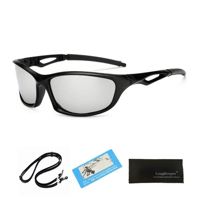 silver lens Поляризационные солнцезащитные очки longkeader HD для мужчин и женщин, классический дизайн, спортивные, для вождения, мужские, для улицы, солнцезащитные очки, UV400, Gafas Masculino - Цвет линз: silver lens