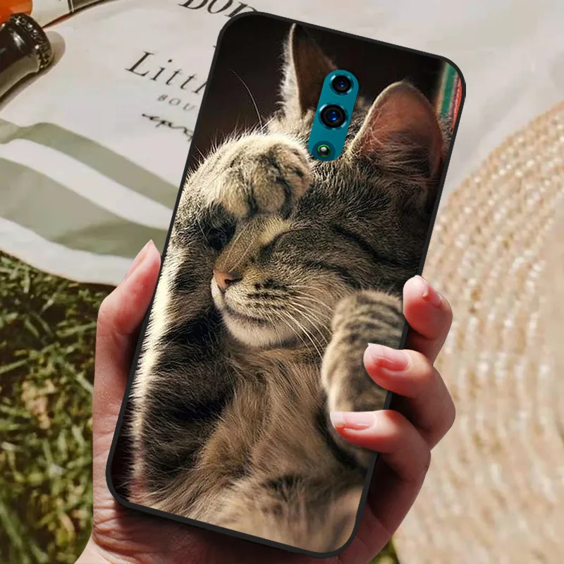 For OPPO Reno Case Soft TPU Silicone Cartoon Back Cover for OPPO Reno 2 Reno2 Phone Cases TPU Black Bumper for OPPO Reno Z Shell mobile phone case with belt loop Cases & Covers