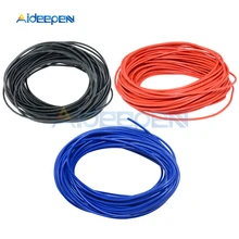 10 м/лот 24 AWG провод электрический провод Луженая изолированный кабель красный черный синий желтый цвет 10 м для электрооборудования