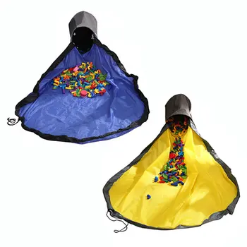 

Portable Toy Storage Drawstring Bag Organizer Basket Bucket Container Bin with Play Mat for Kids Toy Room 150cm Diameter