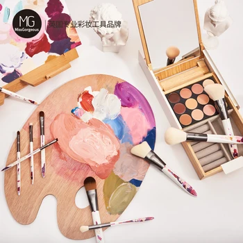 

Miss Gorgeous 10pcs Makeup Brushes Set Cosmetic Loose Powder Eye Shadow Eyebrow Blooming Blush Brushes Beauty Make Up Tools