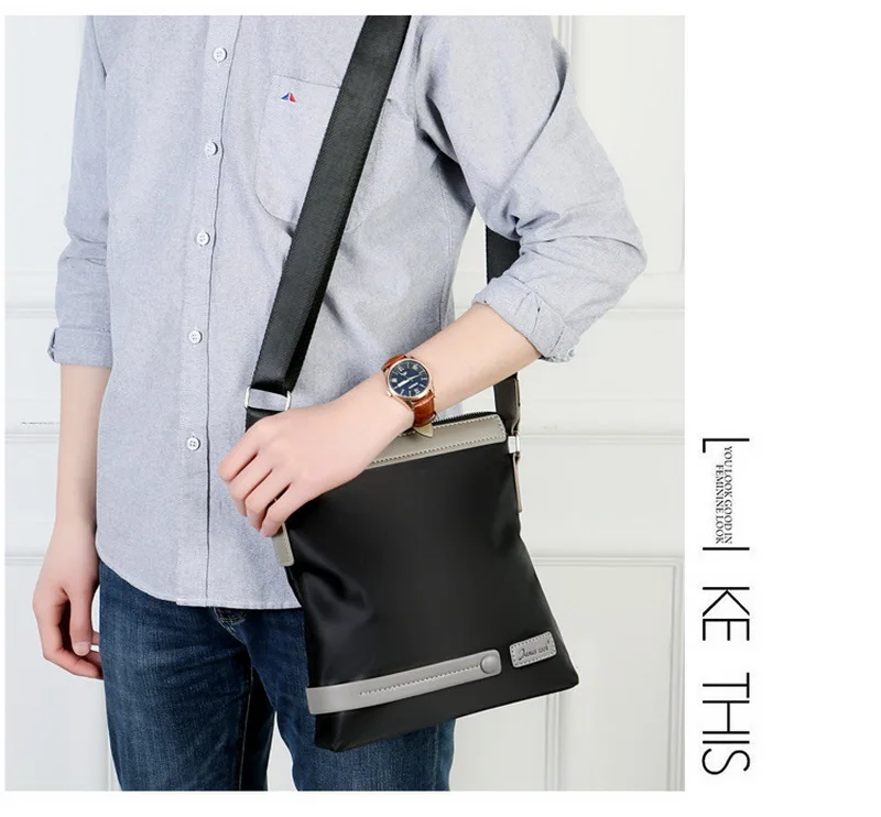 BelaBolso Oxford Messenger Bag Men Shoulder Bag High Quality Crossbody Bag For Men Briefcase Business Bag ipad Travel Bag HMB671