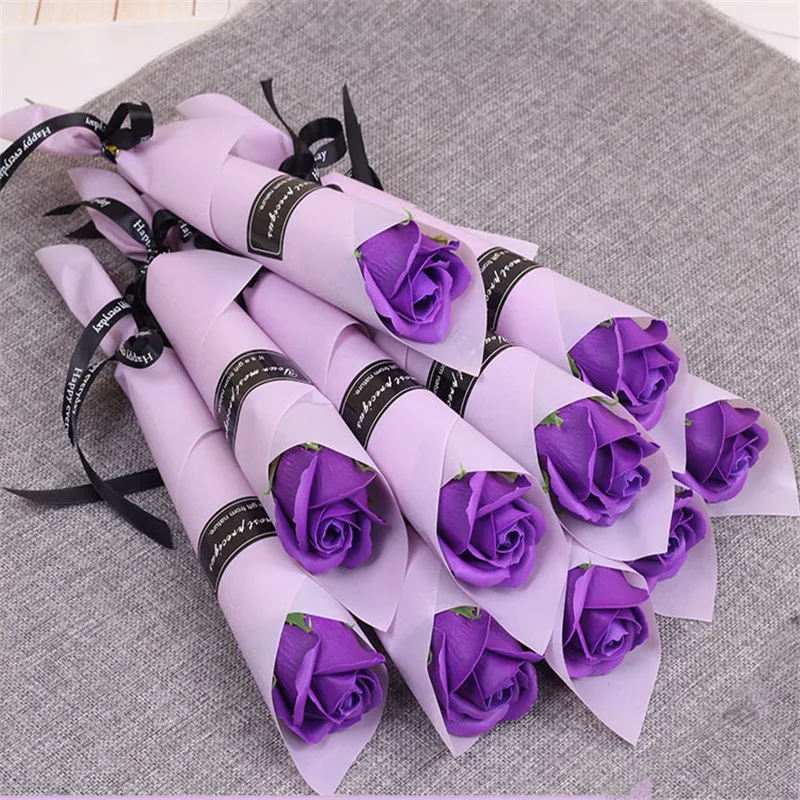 Soap-Flower-Rose-Artificial-Flower-Bouquet-Multicolor-Rose-Wedding-Flower-Decoration-Scrapbooking-Fake-Rose-Flower (2)