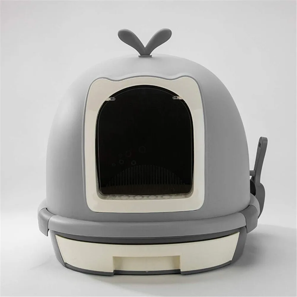 Cat Litter Box Fully Enclosed Cat Toilet With Automatic Purifier Deodorant And Splash Prevention Large Sand Box Pet Cat Bedpan Cat Litter Box Fully Enclosed Cat Toilet With Automatic Purifier Deodorant And Splash Prevention Large Sand Box Pet Cat Bedpan