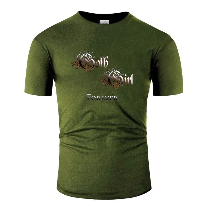Футболка для мужчин с принтом "Super goth girl forever", базовая однотонная, европейский размер, S-5xl, официальная Мужская футболка из хлопка с круглым вырезом, в стиле хип-хоп