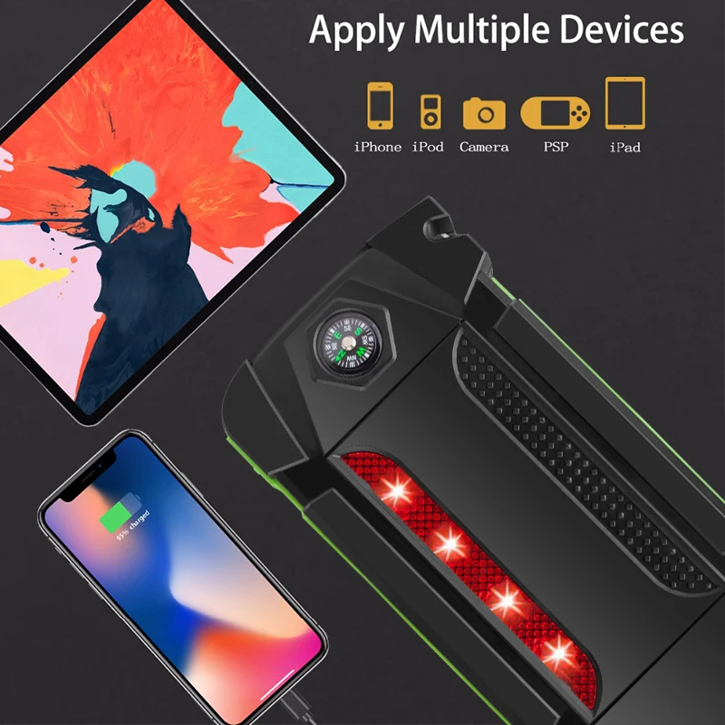 Дизельный Мощность автомобиль скачок стартер Портативный 12V внешний Батарея