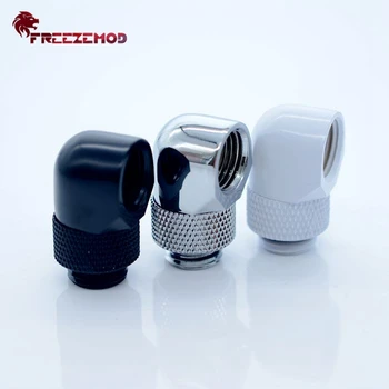 

FREEZEMOD HXZWT-B90 high quality 360 degree rotary elbow adapter 90 degree right angle computer pc water cooler fitting.