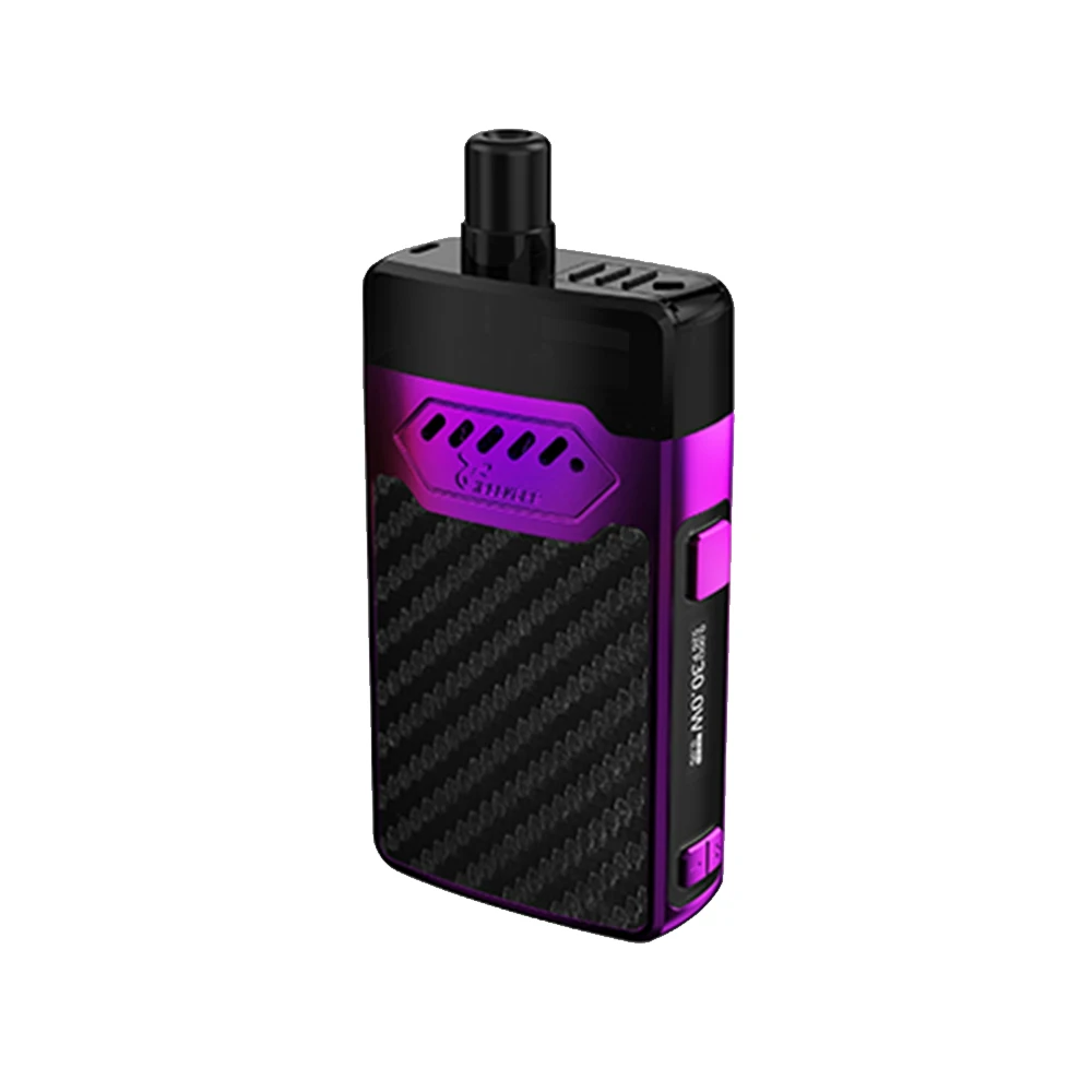 Комплект системы Hellvape Grimm Pod с аккумулятором 1200 мАч и картриджем 3 мл MTL/DTL Vaping Mod Pod Kit электронная сигарета Vs VINCI X/Drag Nano - Цвет: Purple Carbon fiber