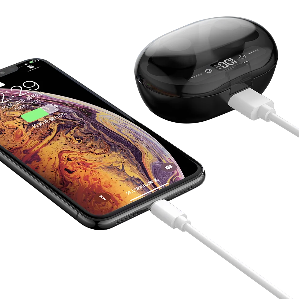 KYCXD TWS bluetooth 5,0 наушники 3D стерео Мощный светодиодный дисплей с зарядным устройством водонепроницаемые спортивные наушники беспроводные наушники
