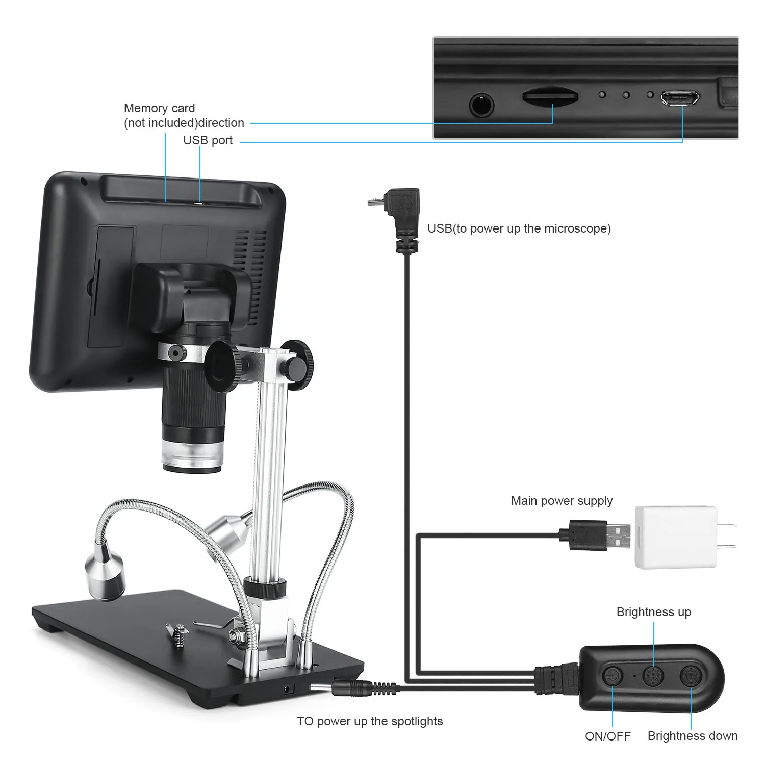 Andonstar AD206 цифровой микроскоп 1080P паяльник инструмент для SMT/SMD/PCB ремонт телефона
