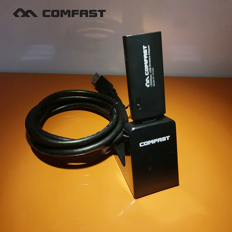 COMFAST USB WiFi адаптер 1200 Мбит/с(с удлиняющей деталью) кабель Base Беспроводной сетевая карта адаптер Wi-Fi 802.11n/b/g/ac