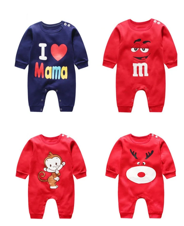 baby bodysuit dress 2022 Cheap Costume Autumn Cotton Boy Clothes Romper Newborn Baby Girl Clothing Infant Jumpsuit Cartoon Home Wear Pajamas 0-24m Baby Bodysuits made from viscose 