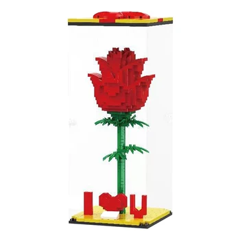 

Good Love Red Rose Heart Building Blocks Micro Particles Building Blocks Toy Romantic Present for Lover Wife Girlfriend