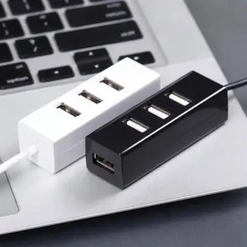 

Universal USB Hub 4 Port USB 2.0 with Cable High Speed Mini Hub Socket Pattern Splitter Cable Adapter for Laptop PC