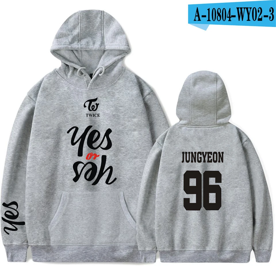 K-pop Twice женские толстовки yes or yes Twice пуловер с капюшоном Популярные Idol Bangtan мальчики Хип-хоп одежда больших размеров Топы - Цвет: Color  29