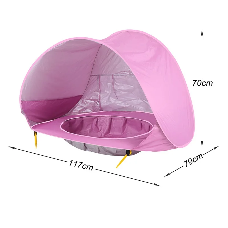 CYSINCOS детская палатка детская Пляжная палатка с защитой от УФ-лучей, с бассейном, детский летний переносной навес, детский открытый пляж