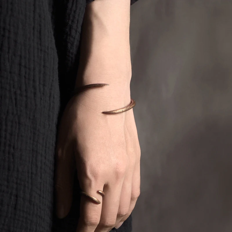 Metal Bracelet Hand Forged Cuff Solid Copper Bracelet