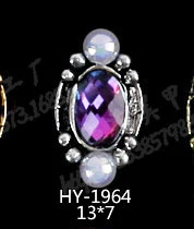 HY-1964 10pcs 10 шт./лот, древний сплав для дизайна ногтей, 3d Цветы с плоской задней частью, бриллианты, жемчужные ювелирные изделия, стразы, украшения для ногтей - Цвет: HY-1964 10pcs