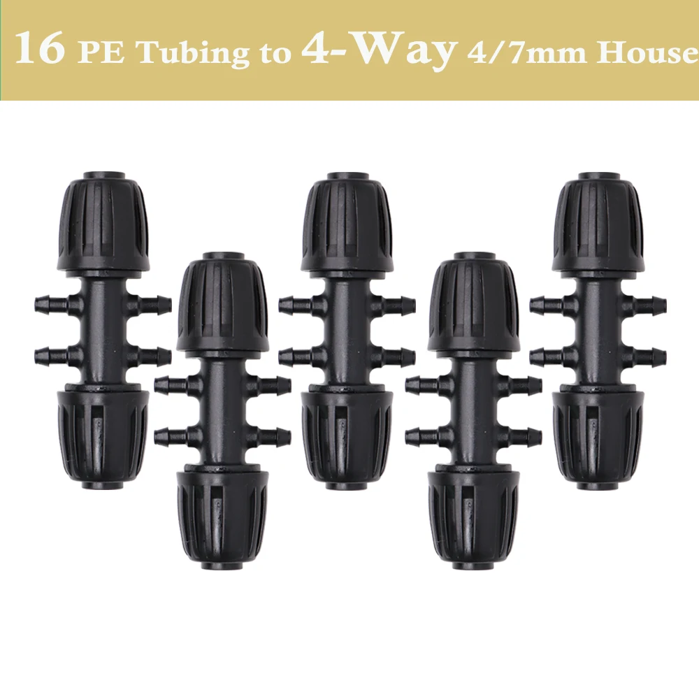 

16 мм до 4/7 мм фотоэлемент для сада, 6 способов, арматура для труб из полиэтилена до 1/4 дюйма, аксессуары для соединительных труб