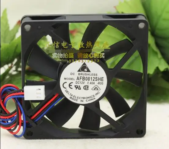 3-проводной Вентилятор охлаждения сервера Detla Electronics AFB0812SHE R00 DC 12 В 0 40 а 80x80x15 мм |