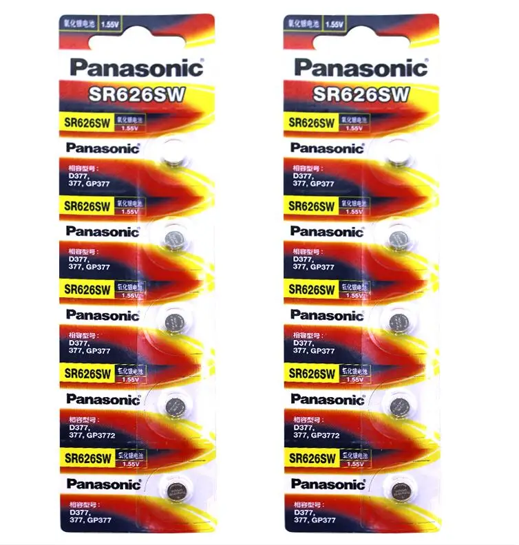 20 шт./лот Panasonic SR626SW часовая батарейка G4 377A 377 LR626 SR66 LR66 батареи из оксида