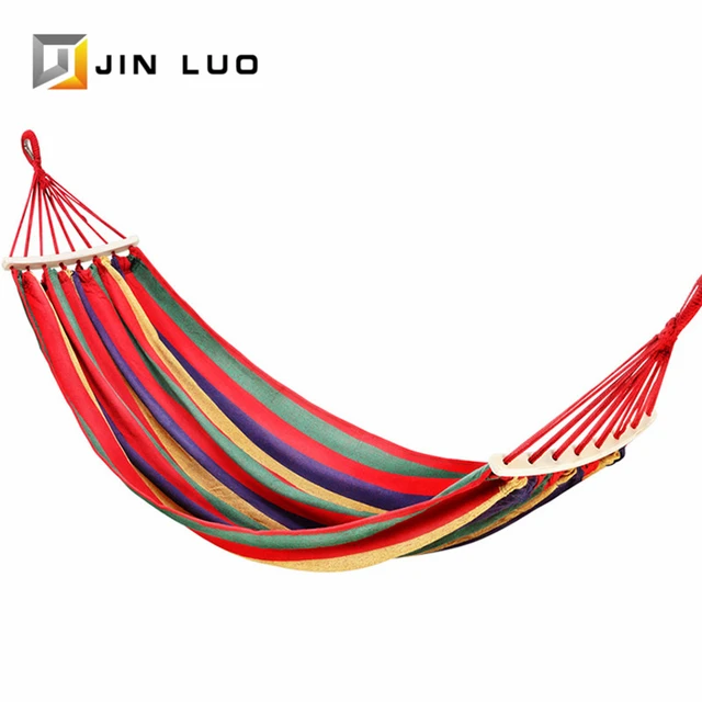 $US $19.59  Hammock Portable Travel Hanging Canvas Hammocks Folding cot for Camping Camp Cots Bed Swing Lazy Ch