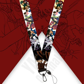 

20pcs/lot Detective Conan Ribbon Lanyard For Keychain ID Card Pass Mobile Phone Badge Holder Hang Rope Lariat Lanyard S250