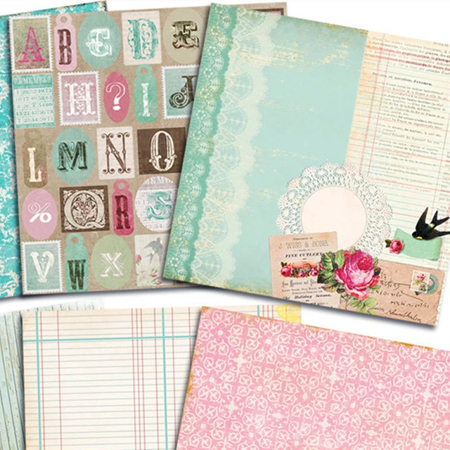 Papel scrapbooking 24 unidades, 160G primavera