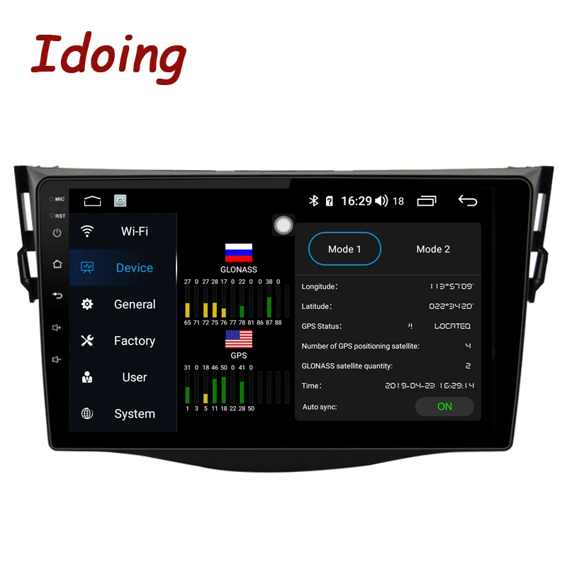 Top Idoing 9"4G+64G Octa Core Car Android 8.1 Auto Radio Multimedia Player For Toyota RAV4 Rav 4 2007-2011 GPS Navigation Glonass 3