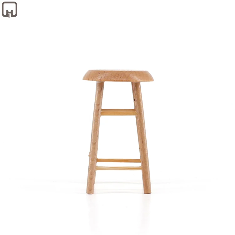 Mini Wooden Stool Dollhouse Miniature Furniture DIY Little Gift Dolls Wood Bench 1/12 Scale | Игрушки и хобби
