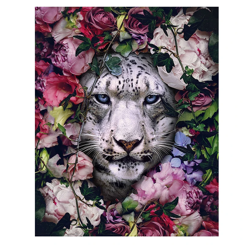 abstract painting flower poster