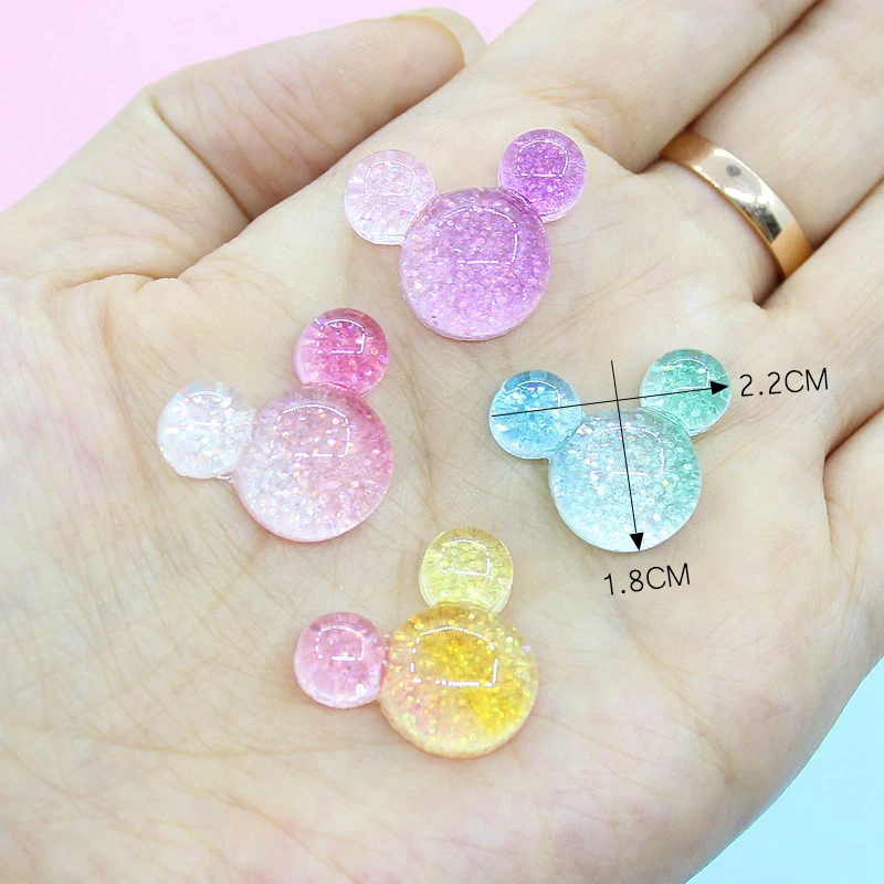 Resin Mouse 10-40 шт сердце/звезда/бант/корона плоское заднее плоское украшение из смолы Искусство DIY ремесло поставки телефон нашивка в виде ракушки орнамент Дети аксессуары для волос - Color: Resin Mouse