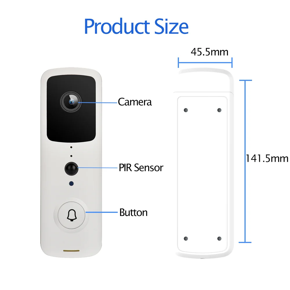 HISMAHO 1080P HD видео-дверной звонок Камера наружная камера WIFI дома дверного звонока Камера Беспроводной безопасности Камера Батарея ИК Ночное видение