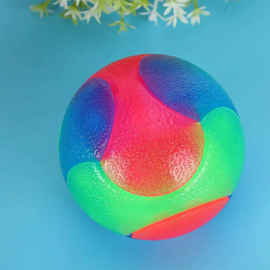 Забавная игрушка для собак красочный светящийся мяч моляр жевательная чистки