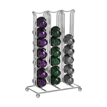 

Desktop Storage Coffee Capsule Storage Rack Can Hold 36- 42 Capsules Metal Sprayed Coffee Rack Holder