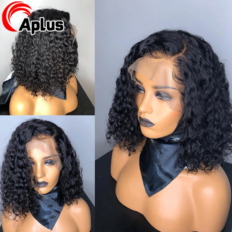 

Curly Human Hair Wigs Pre Plucked With Baby Hair Glueless Lace Front wigs For Women Remy 13*4 Mongolian Hair Kinky Curly Wig