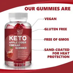 60 Capsules 21-Day Rapid Ketogenic Energy Gummies Fudge Slimming Food Sugar&Oil Blocking Weight Loss Snacks for Adults