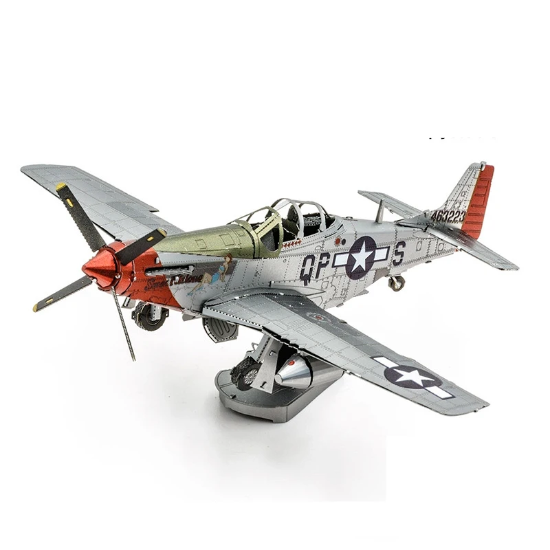 

3D Metal Puzzle P-51D MUSTANG SWEET ARLENE Model KITS DIY Laser Cut Assemble Jigsaw Toy Gift for Children