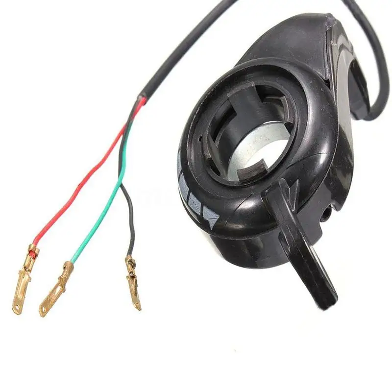 Top Accelerator Speed Control Electric Bike 3 Wire Grip Plastic Metal Thumb Throttle Scooter Accessories Black Replacement Practical 3 Top Accelerator Speed Control Electric Bike 3 Wire Grip Plastic Metal Thumb Throttle Scooter Accessories Black Replacement Practical 3