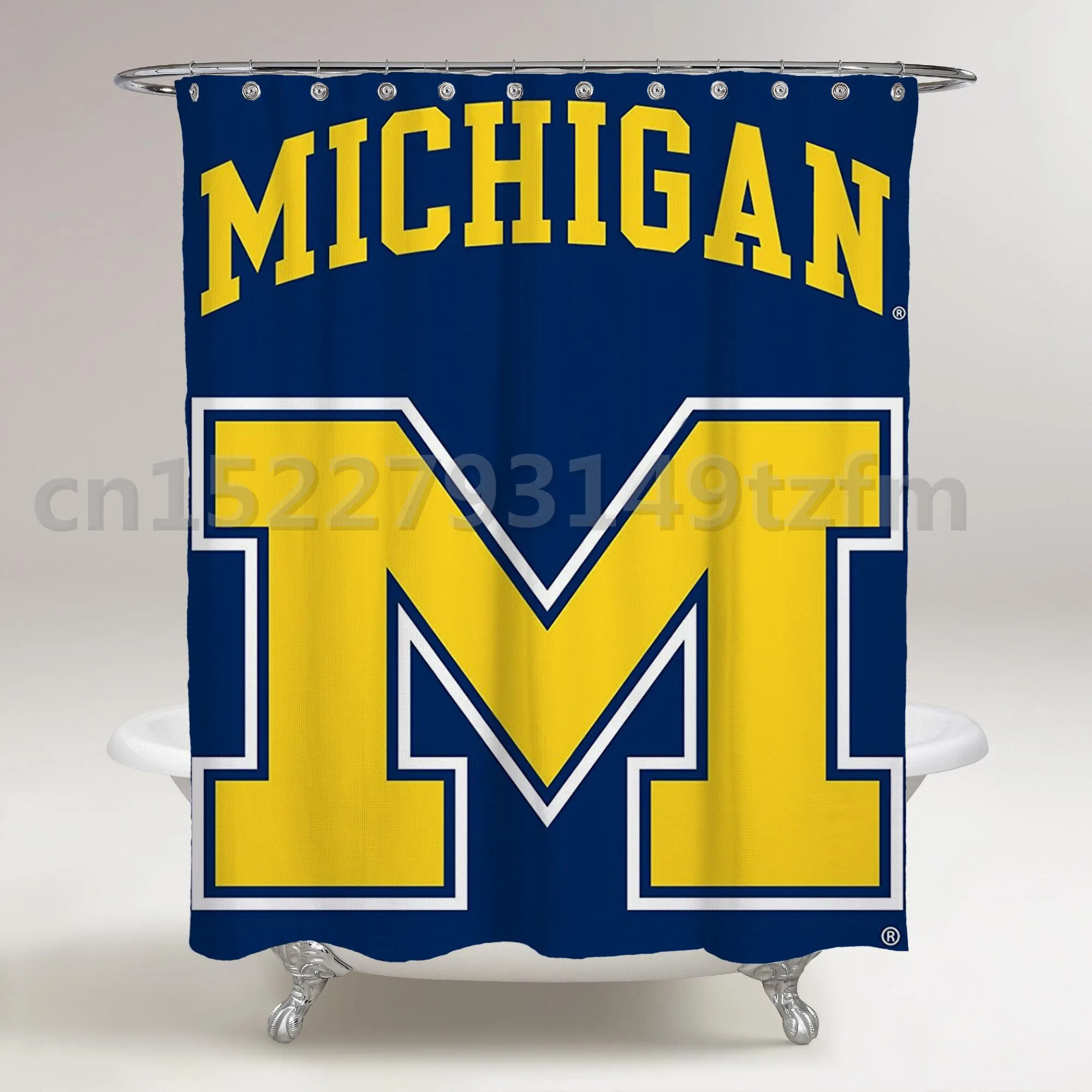 Водонепроницаемая занавеска для душа s Michigan Wolverines занавеска для душа s принт полиэстер ткань занавеска для ванной комнаты с 12 крючками